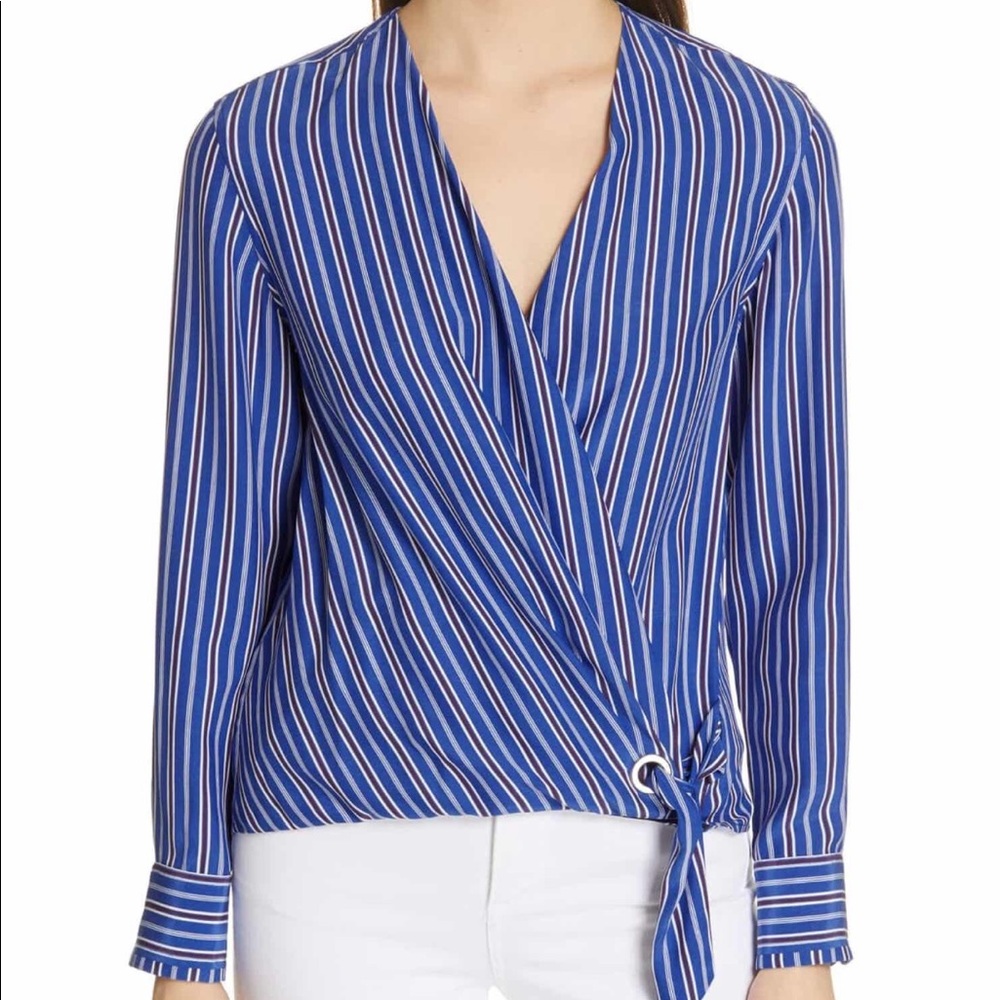 NWT Rag & Bone Felix Wrap tie silk blouse size SP